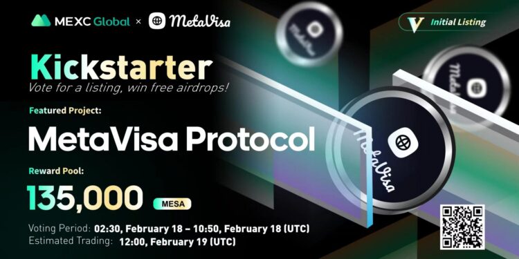 $MESA on MEXC Kickstarter – Users can Vote to Win 135,000 MetaVisa Protocol (MESA )Airdrops – Blockchain News, Opinion, TV and Jobs